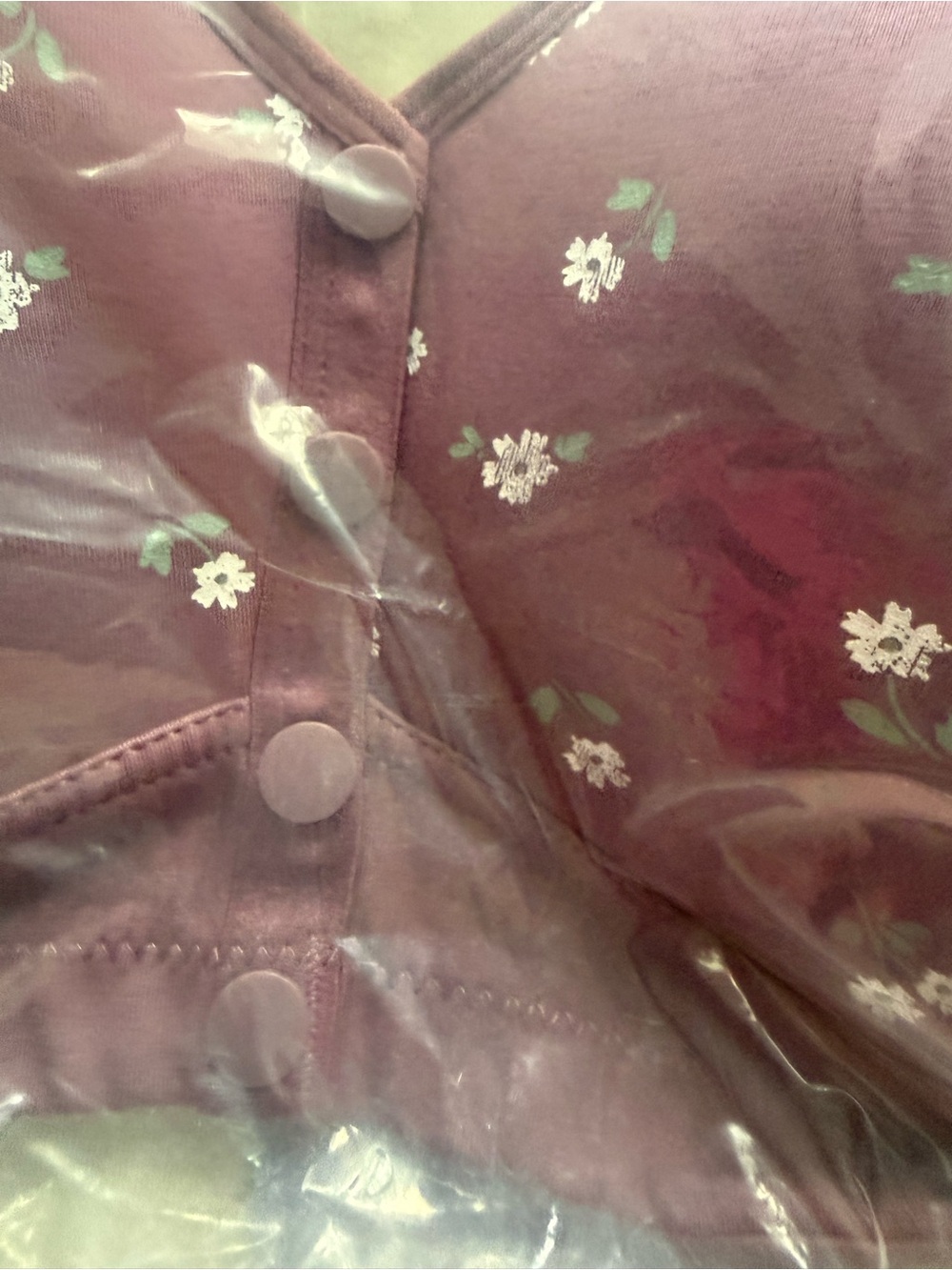 Women’s Floral Snap-Front Jeans in Plum